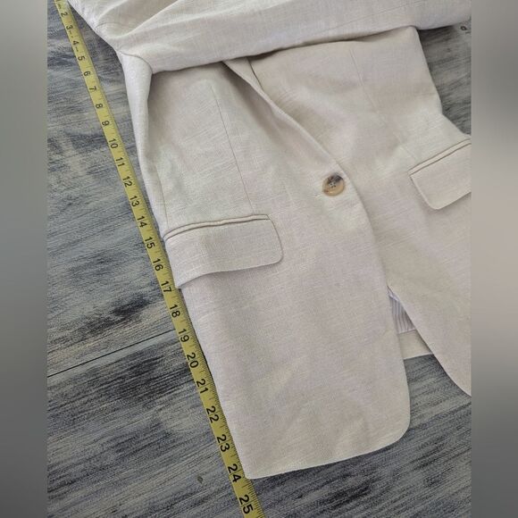 J. Crew Regent Blazer Metallic  Linen Blend Size 0 - Picture 10 of 11
